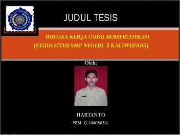 BUDAYA KERJA GURU BERSERTIFIKASI