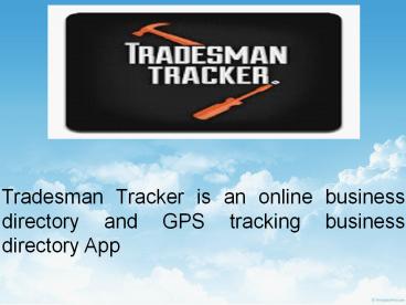 Find a Local Tradesmen