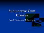 Subjunctive Cum Clauses