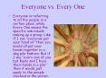 Everyone vs. Every One PowerPoint PPT Presentation