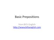 Basic Prepositions