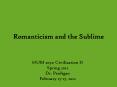 Romanticism and the Sublime PowerPoint PPT Presentation