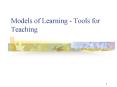 Models of Learning - Tools for Teaching PowerPoint PPT Presentation