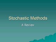 Stochastic Methods