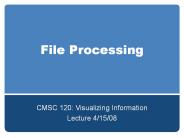 File Processing