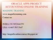 Live Oracle Apps Project Accounting Online Training in UK