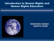 Introduction to Human Rights and Human Rights Education