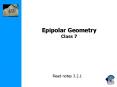 Epipolar Geometry Class 7 PowerPoint PPT Presentation