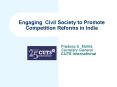 Engaging Civil Society to Promote Competition Reforms in India PowerPoint PPT Presentation