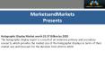 Holographic Display Market by Technology - 2020 | MarketsandMarkets PowerPoint PPT Presentation
