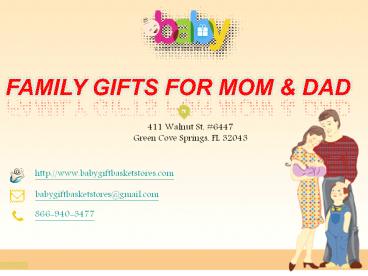 Family Gifts for Mom and Dad
