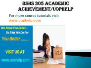 BSHS 305 Academic Achievement uophelp