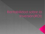 Rentabilidad sobre la inversi