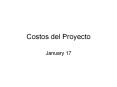 Costos del Proyecto PowerPoint PPT Presentation