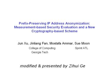 Prefix-Preserving IP Address Anonymization: Measurement-based Security Evaluation and a New Cryptography-based Scheme