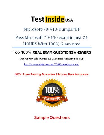 70-410 Questions Answers