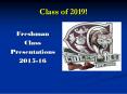 Class of 2019! PowerPoint PPT Presentation