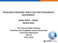 SOSIALISASI PROGRAM PENELITIAN DAN PENGABDIAN MASYARAKAT  DANA PNPB  PowerPoint PPT Presentation