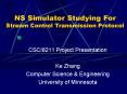 NS Simulator Studying For Stream Control Transmission Protocol PowerPoint PPT Presentation
