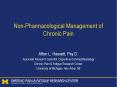 Non-Pharmacological Management of Chronic Pain PowerPoint PPT Presentation
