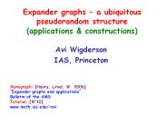Expander graphs 