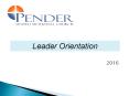 Leader Orientation PowerPoint PPT Presentation