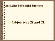 Analyzing Polynomial Functions