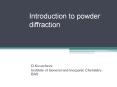 Introduction to powder diffraction PowerPoint PPT Presentation