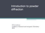 Introduction to powder diffraction