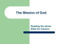 The Mission of God PowerPoint PPT Presentation