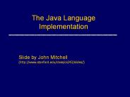 The Java Language Implementation