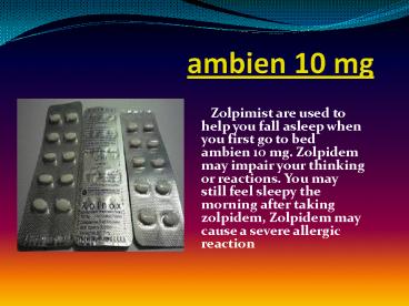 Zolpidem 10 mg
