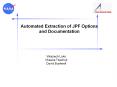 Automated Extraction of JPF Options and Documentation PowerPoint PPT Presentation