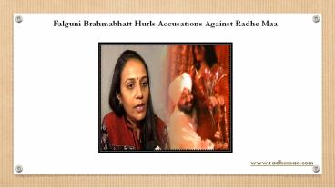 Falguni Brahmabhatt Hurls Accusations Against Radhe Maa