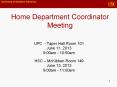 Home Department Coordinator Meeting PowerPoint PPT Presentation
