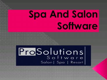 Spa And Salon Software