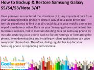 How to Backup & Restore Samsung Galaxy S5