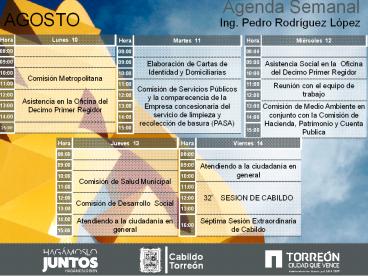 Agenda Semanal
