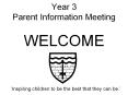 Year 3 Parent Information Meeting PowerPoint PPT Presentation