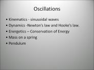 Oscillations