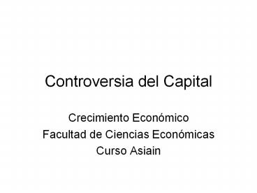 Controversia del Capital