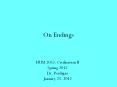 On Endings PowerPoint PPT Presentation