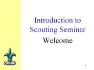 Introduction to Scouting Seminar