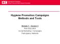Hygiene Promotion Campaigns Methods and Tools PowerPoint PPT Presentation