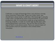 WHAT IS CRAFT BEER?