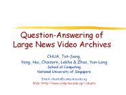 Question-Answering of Large News Video Archives