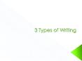 3 Types of Writing PowerPoint PPT Presentation