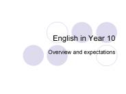 English in Year 10