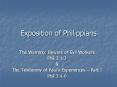 Exposition of Philippians PowerPoint PPT Presentation