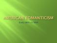American Romanticism PowerPoint PPT Presentation